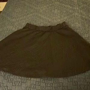 Gray patterned flared skirt